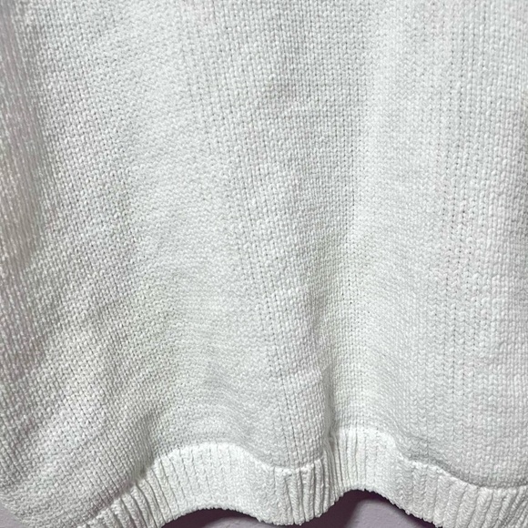 Hollister White Crew Neck Sweater Relaxed Fit XL - Picture 6 of 8